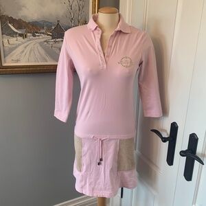 $295 Golfino pink golf dress w/ shorts size 6 or small